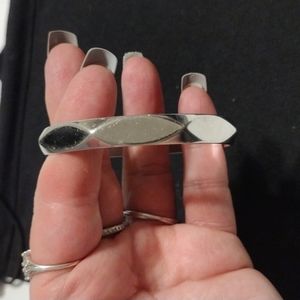 Vintage Monet Silver Tone Bangle Bracelet